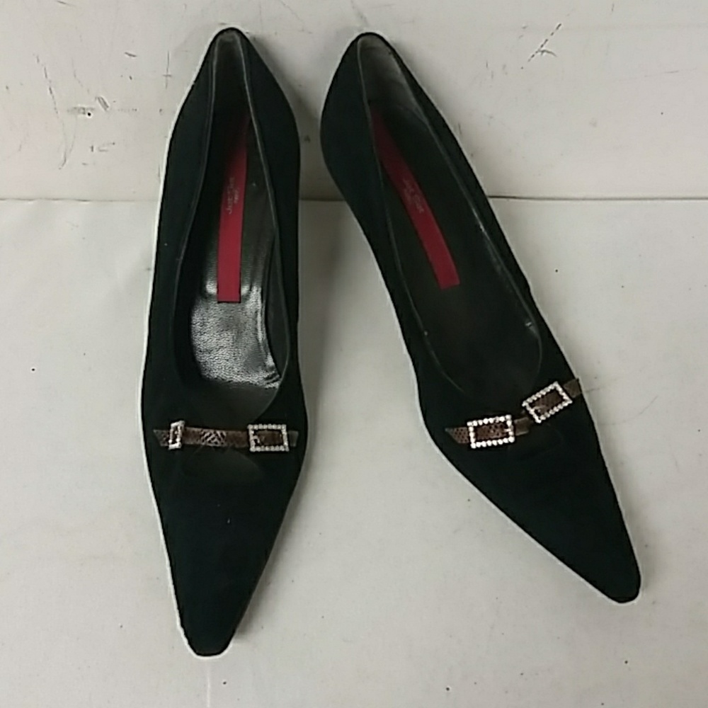Jet Set Paris Black Low Heels Size 6